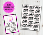 Foiled script stickers Nap Queen - PrettyCutePlanner