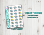 Teeny Tiny Weather Planner Stickers - Partly Sunny - PrettyCutePlanner