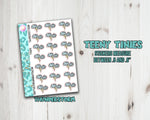 Teeny Tiny Weather Planner stickers -  Thunderstorm Rain - PrettyCutePlanner