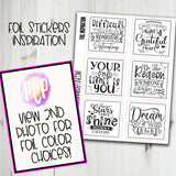 Foiled Inspiration Stickers - PrettyCutePlanner