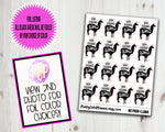 Foiled script stickers No Prob-llama - PrettyCutePlanner