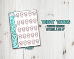 Teeny Tiny Chore Planner Stickers - Toilet Icon - PrettyCutePlanner
