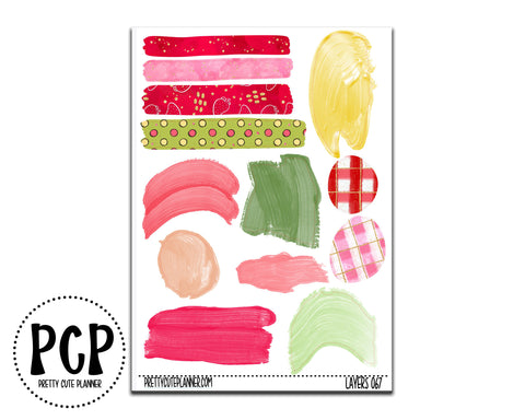 Layers Sweet Strawberry Planner Layering Sheet