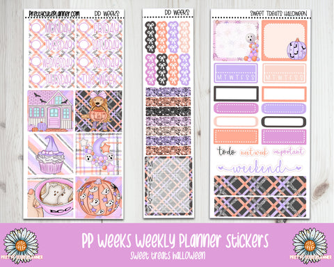 PP046 PP Weeks Sweet Treats Halloween Weekly Sticker kit - PrettyCutePlanner