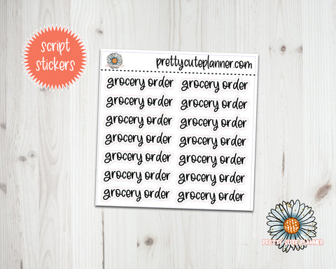 Script - Grocery Order - PrettyCutePlanner