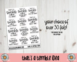 Foil Stickers - That's a Terrible Idea - PrettyCutePlanner