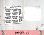 Foil Script - You're Not Hungry, You're Bored - PrettyCutePlanner